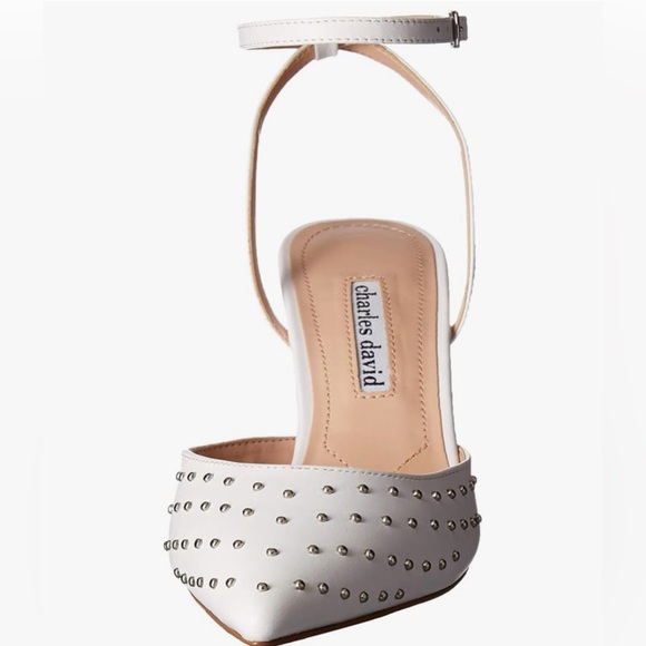 🌟 NEW- Charles David Women’s Azella White Studded Pumps - Picture 4 of 9